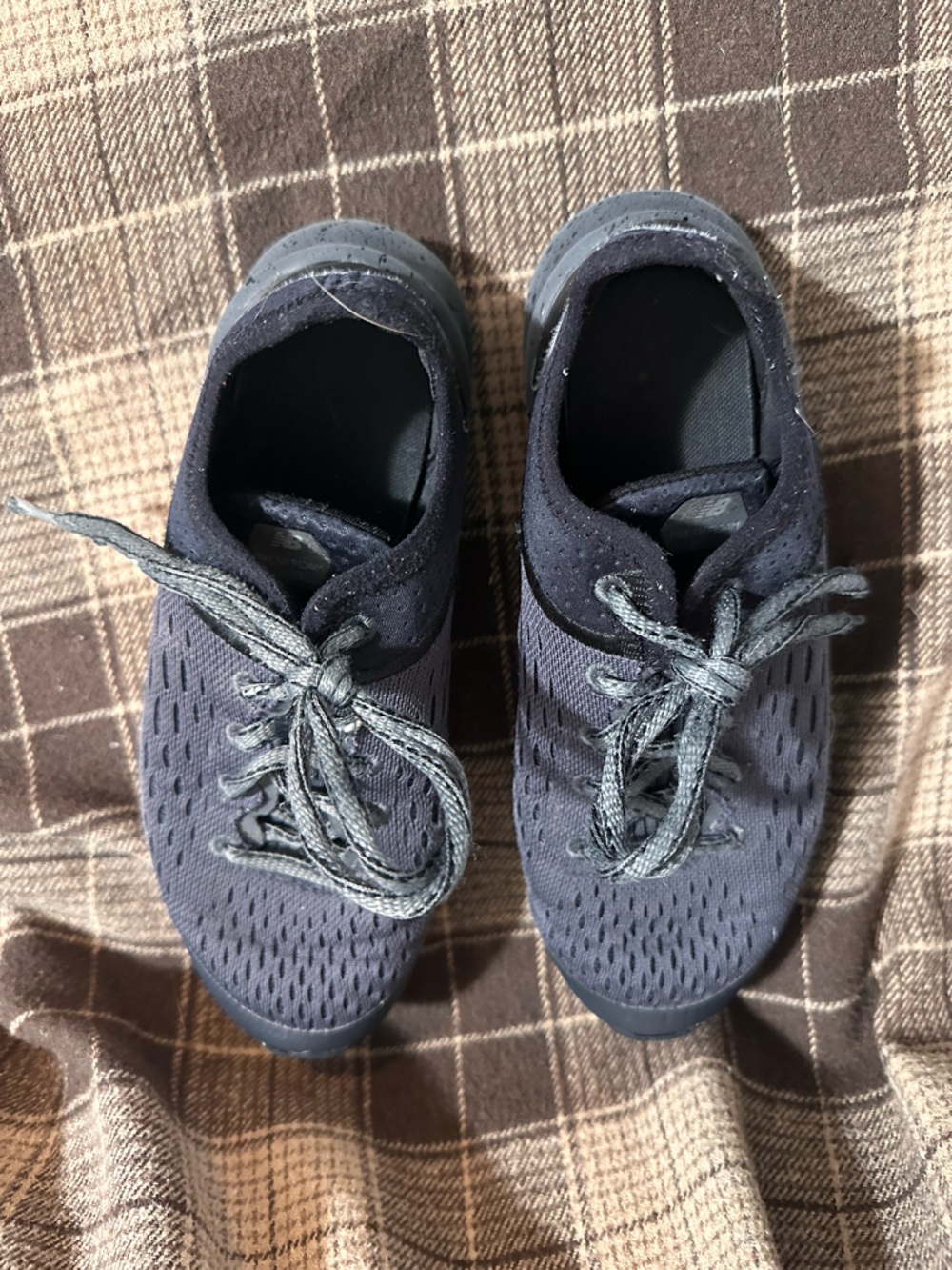 New Balance Kids Navy Knit Lace-Up Sneakers